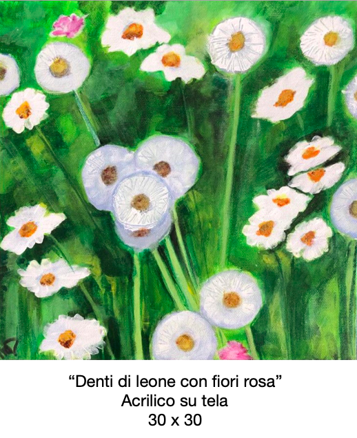 Denti-di-leone-con-fiori-rosa-30x30