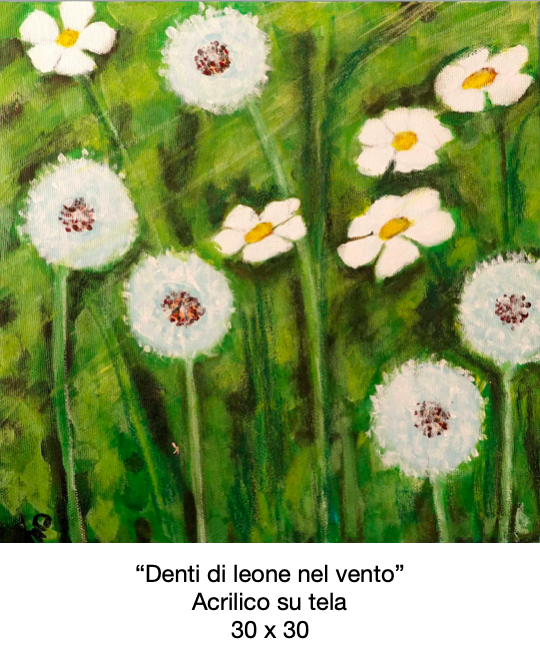 Denti-di-leone-nel-vento-acrilico-su-tela-30x30